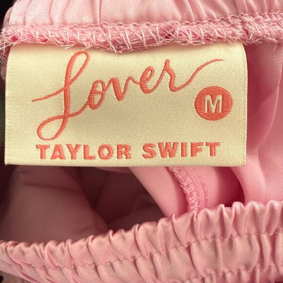 TAYLOR SWIFT NWT | PINK YOU NEED TO CALM DOWN PJ PAJAMA SET AND EYE MASK | Med - Picture 4 of 6